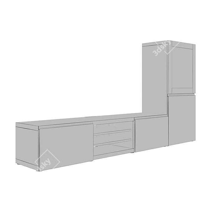 Modern TV Combination - Ikea BESTO 3D model image 3