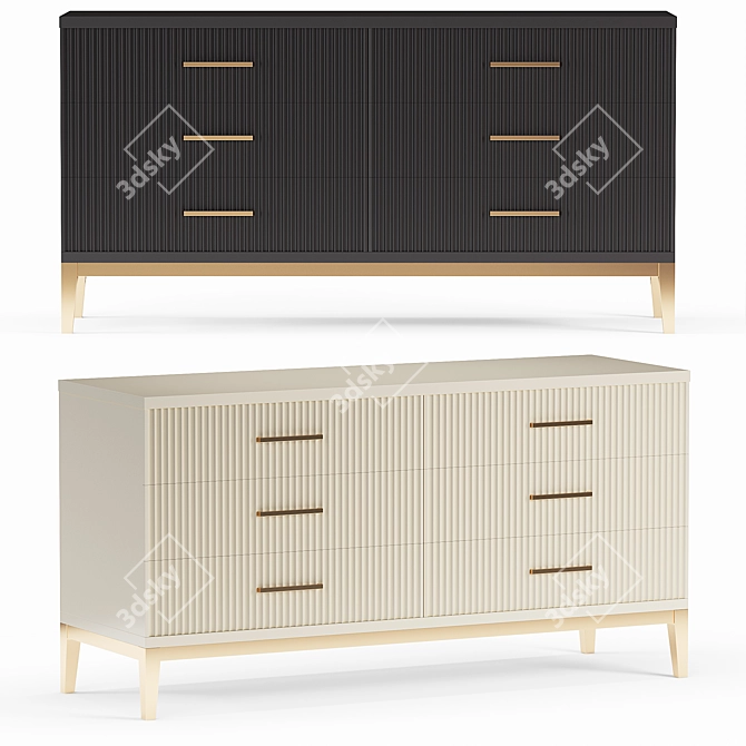 Modern Melbourne Chest of Drawers 3D model image 1