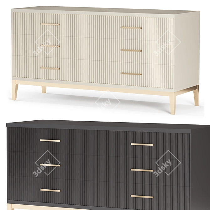 Modern Melbourne Chest of Drawers 3D model image 2