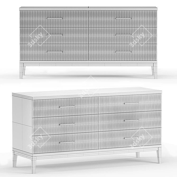 Modern Melbourne Chest of Drawers 3D model image 3