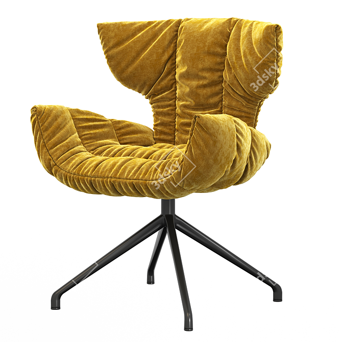 Chic Floral Charm: Cassia B156 Armchair by Bretz 3D model image 3