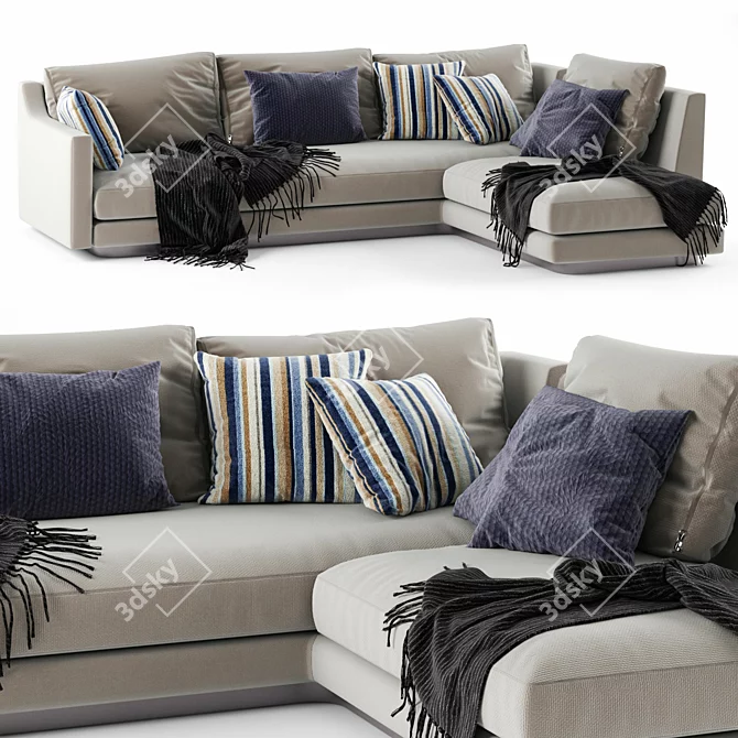 Modern Dallas Sofa: V-Ray Render 3D model image 1