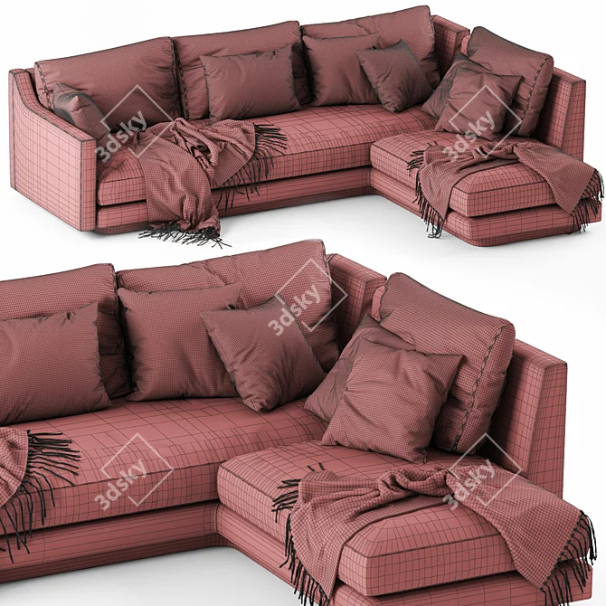 Modern Dallas Sofa: V-Ray Render 3D model image 4