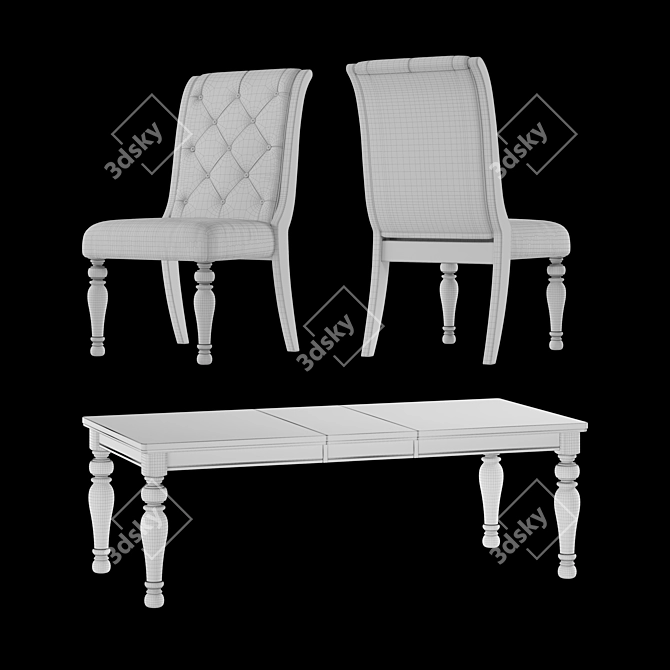 Stylish Porter Chair: Compact and Comfortable 3D model image 2