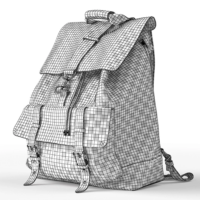 Versatile Travel Backpack 3D model image 4