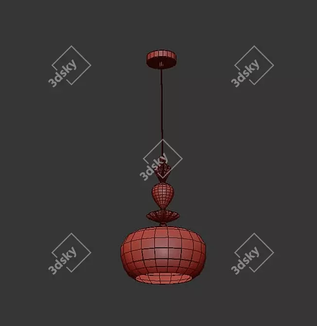 Realistic Hanging Bizet Sculpture 3D model image 2