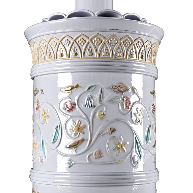 Rustic Radiance: La Castellamonte Rondo Stove 3D model image 3