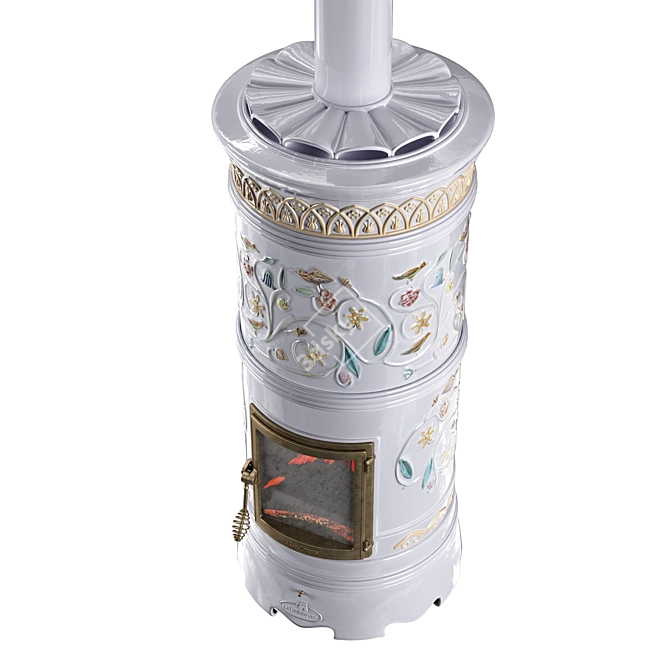 Rustic Radiance: La Castellamonte Rondo Stove 3D model image 4