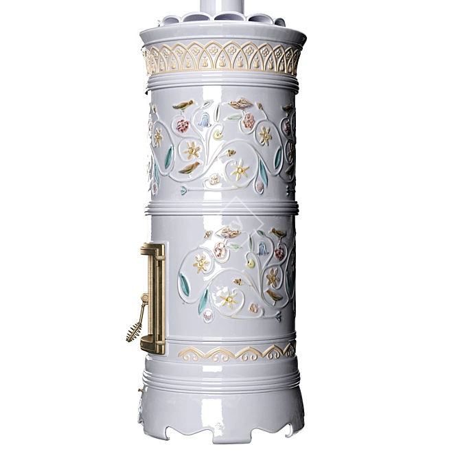 Rustic Radiance: La Castellamonte Rondo Stove 3D model image 5