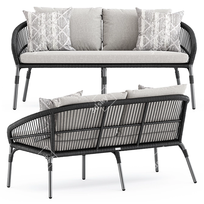 Modern Nexus 2 Seat Sofa 3D model image 2