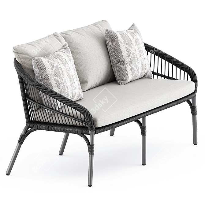 Modern Nexus 2 Seat Sofa 3D model image 3