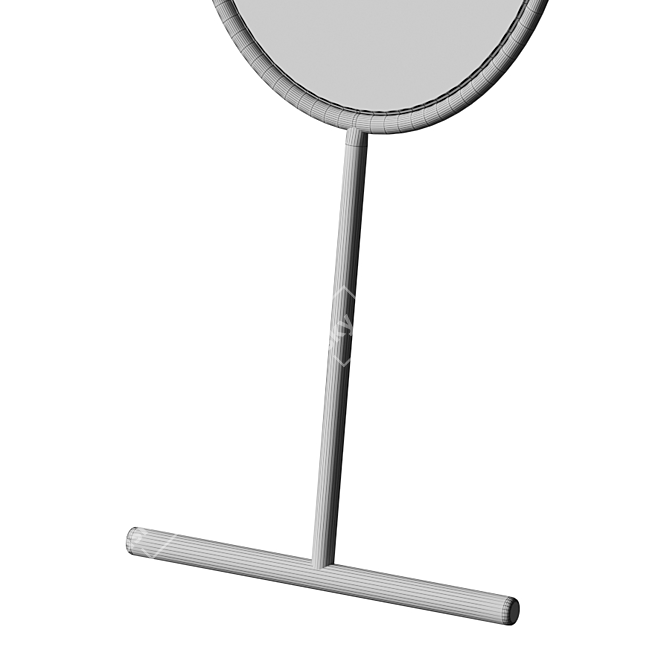 Sleek Oval Mirror: Willy 3D model image 4