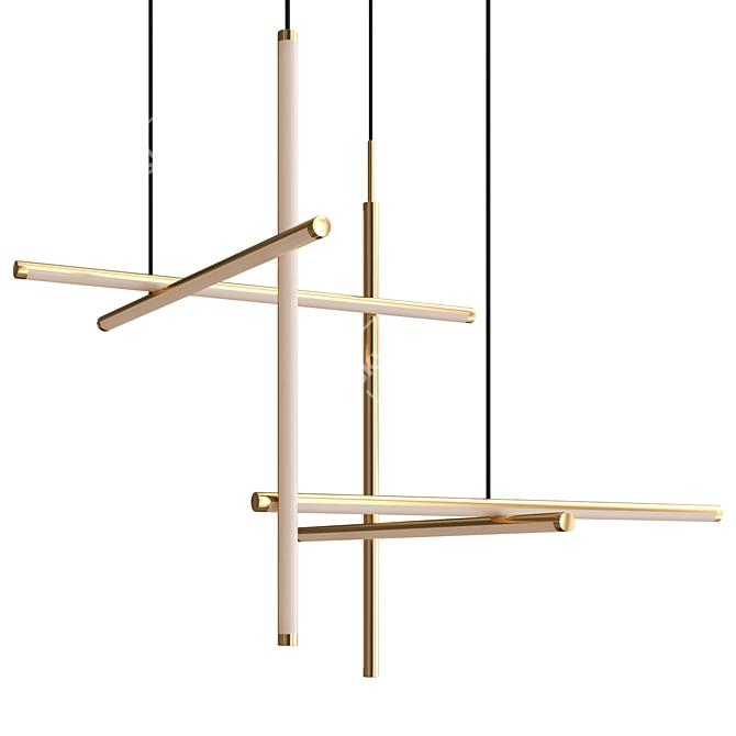 Modern LED Chandeliers: Coordinates Collection 3D model image 1