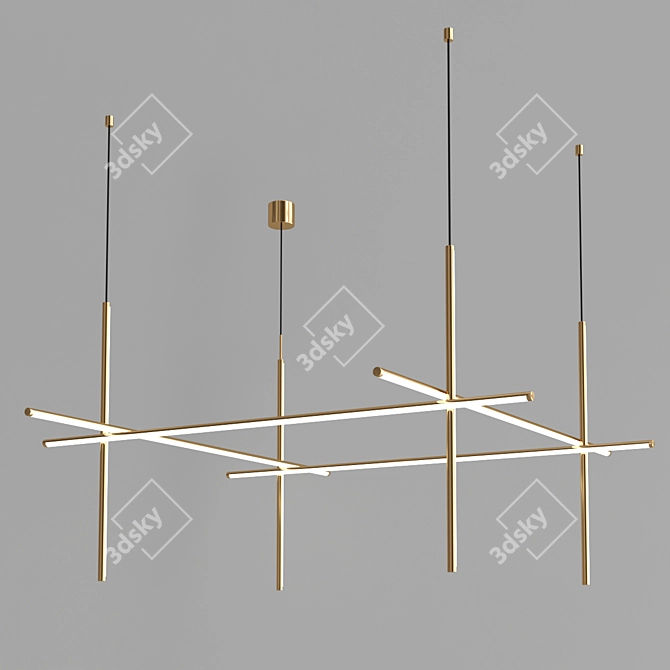 Modern LED Chandeliers: Coordinates Collection 3D model image 2