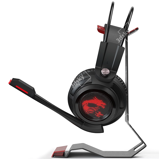 MSI DS502 Gaming Headset with HS01 Stand 3D model image 3