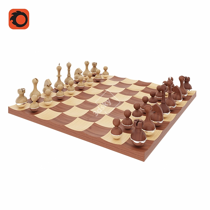 Wobble Chess: Fun and Swinging Game! 3D model image 6