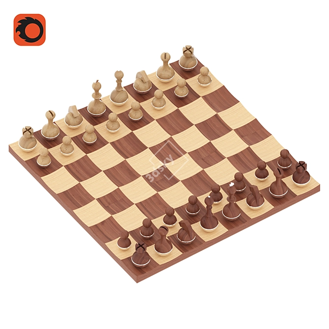 Wobble Chess: Fun and Swinging Game! 3D model image 8