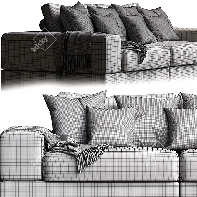 Ultimate Comfort Sofa Boss 3D model image 3