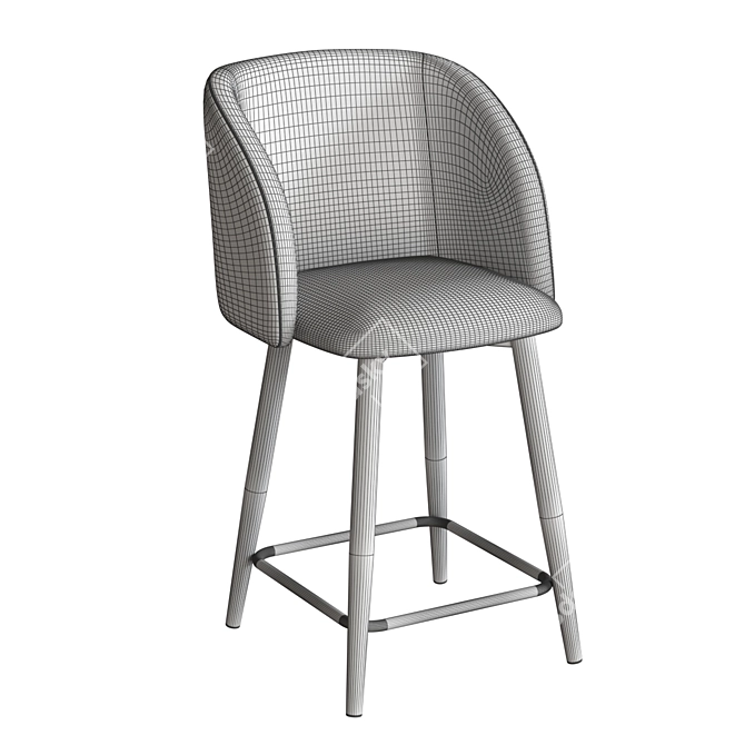 Millie Metal Leg Chair 3D model image 5