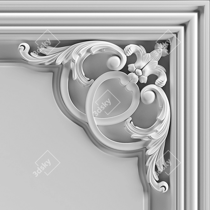 Corner Wall Piece 3D model image 5