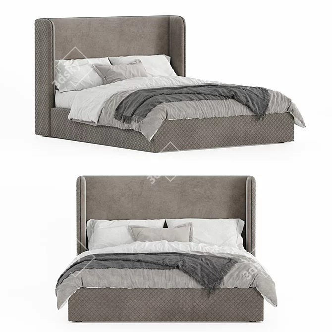 Modern and Comfortable Marcel Bed 3D model image 1