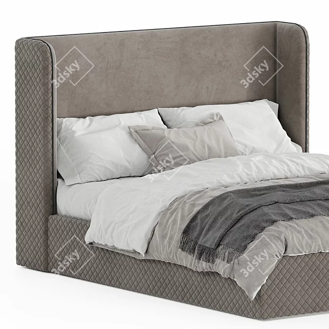 Modern and Comfortable Marcel Bed 3D model image 2