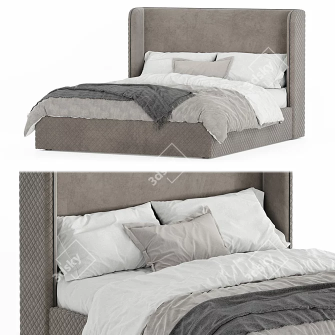 Modern and Comfortable Marcel Bed 3D model image 3