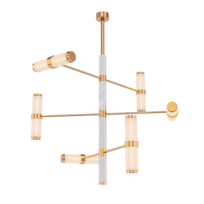 Elegant Metrapolis Chandelier 3D model image 1