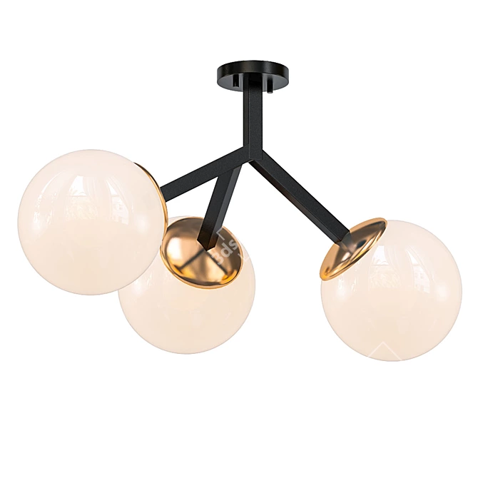 Rustic Elegance: Ravello 3 Light Pendant 3D model image 1