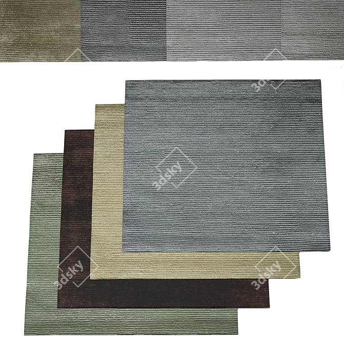 Modern Linear Bamboo Design 3D model image 1