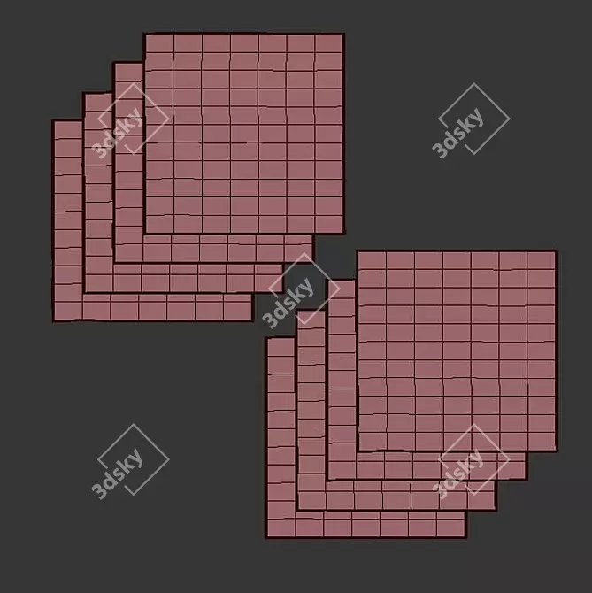 Modern Linear Bamboo Design 3D model image 3