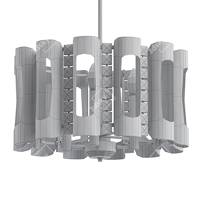 Glimmering Twilight 4-Light Pendant 3D model image 2