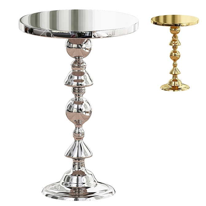 Sleek Aluminum Inart Table 3D model image 1