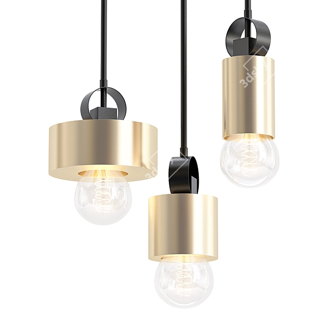 Modern Elegance: Bowie Pendant 3D model image 1