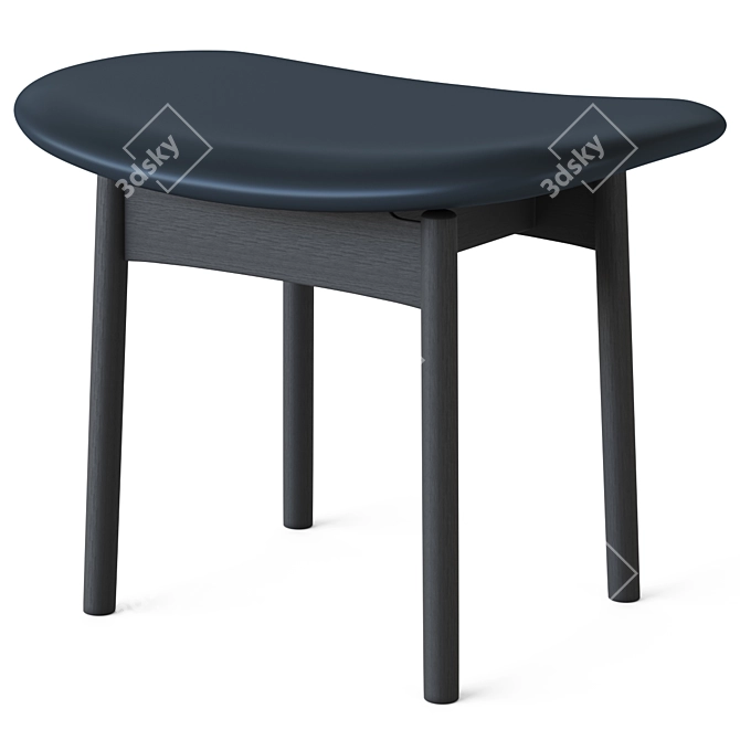 Title: Saga Lounge Stool: Modern Elegance for Your Space 3D model image 1