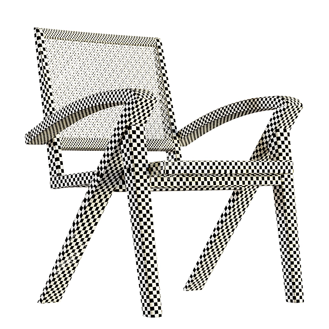 Rattan Armchair: Stylish and Comfortable 3D model image 5