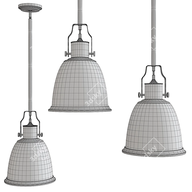 Modern Hobson Pendant Light 3D model image 2