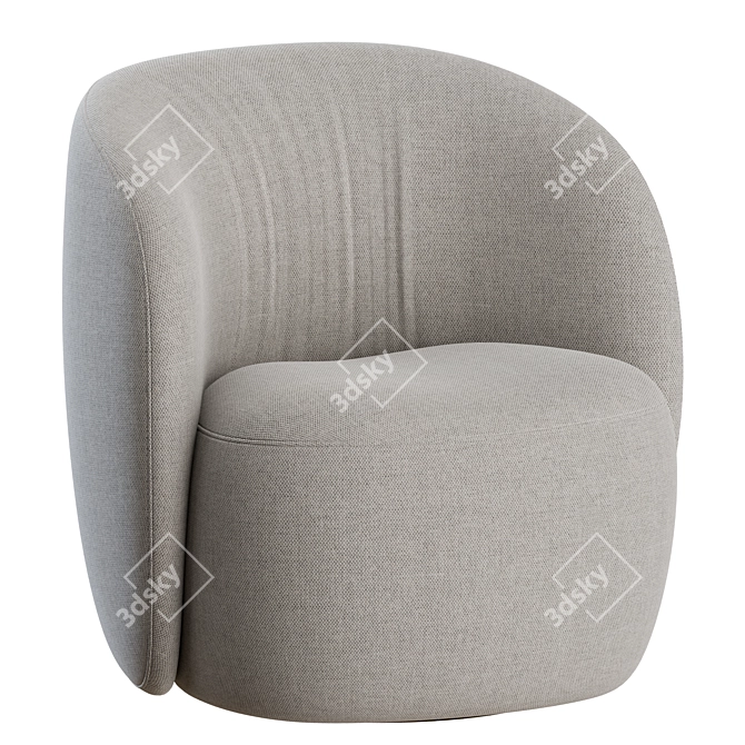 Stylish Ovata Lounge Chair 3D model image 1