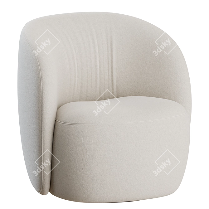 Stylish Ovata Lounge Chair 3D model image 2