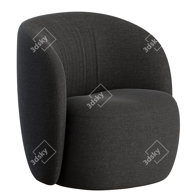 Stylish Ovata Lounge Chair 3D model image 7