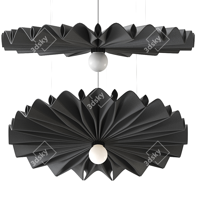Contemporary BuzziPleat Pendant Lamp 3D model image 1