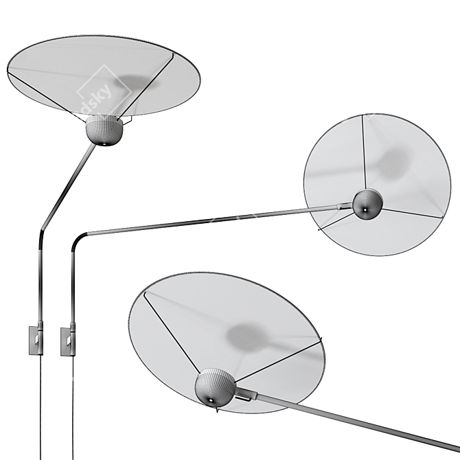 Saturn Swing Arm Lamp 3D model image 2