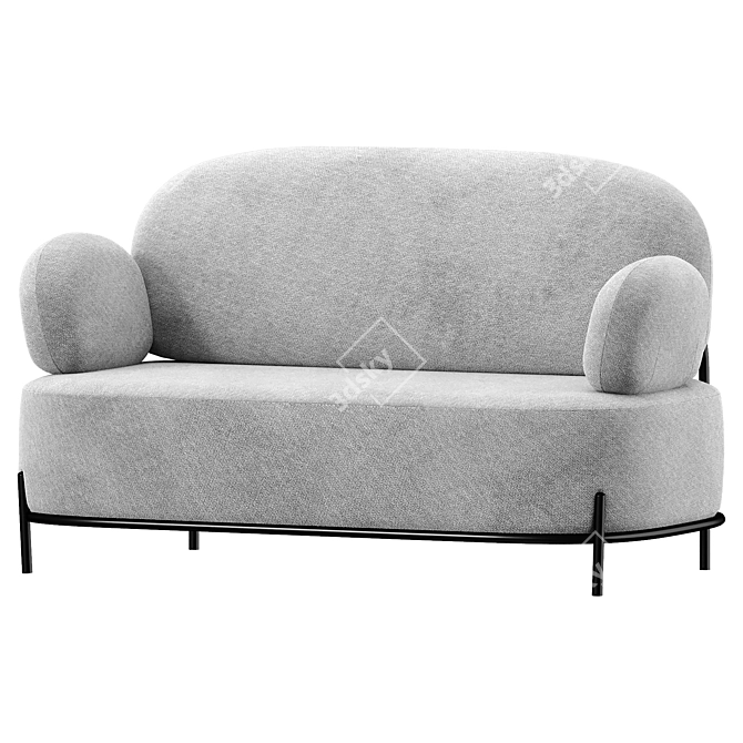 Coco 2-Seater Sofa: Stylish Comfort 3D model image 1