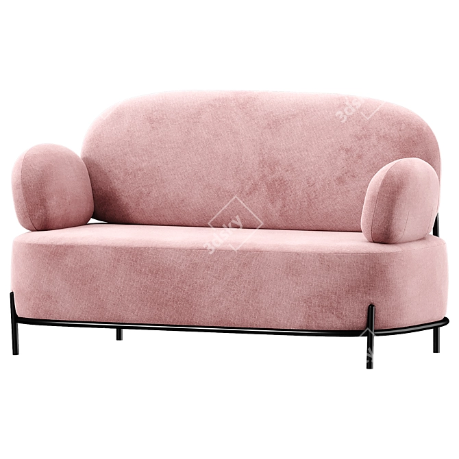 Coco 2-Seater Sofa: Stylish Comfort 3D model image 3