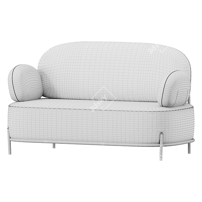 Coco 2-Seater Sofa: Stylish Comfort 3D model image 4