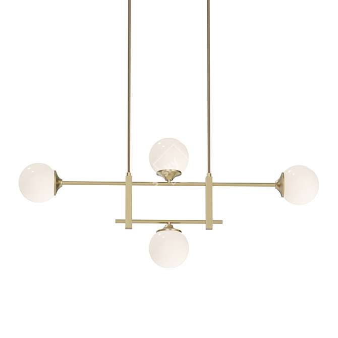 Sleek Glass Pendant Lamp - Lampatron APODIS S 3D model image 2