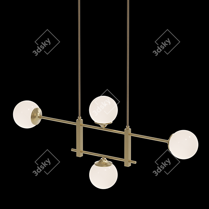 Sleek Glass Pendant Lamp - Lampatron APODIS S 3D model image 5