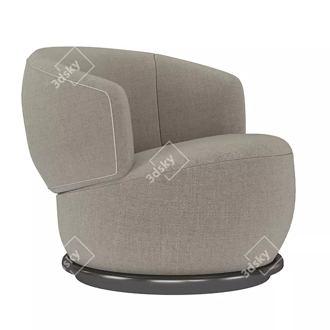 Sleek Orbit Armchair: Modern Elegance for Any Space 3D model image 3