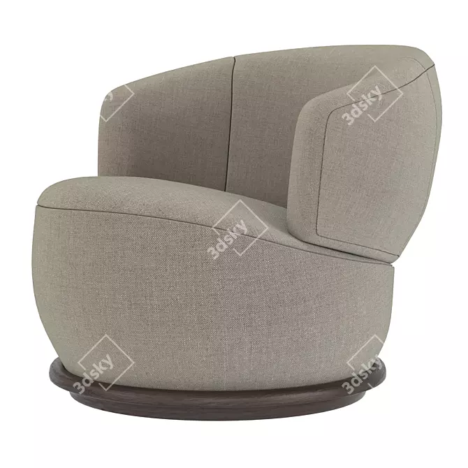 Sleek Orbit Armchair: Modern Elegance for Any Space 3D model image 5