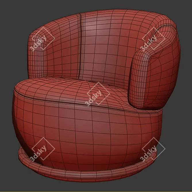 Sleek Orbit Armchair: Modern Elegance for Any Space 3D model image 6